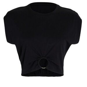 Intermix Lenny ring cropped shirt XS
